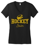"Hockey Sister" Juniors Very Important Tee™ V-Neck