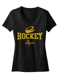 "Hockey Mom" Ladies Perfect Weight V-Neck Tee