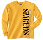 Spartans Youth Ultra Cotton Long Sleeve Tee - Vertical Design